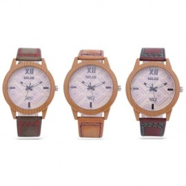MILER 83124 UNISEX QUARTZ WATCH LEATHER BAND LUMINOUS POINTER DAILY WATER RESISTANCE WRIST