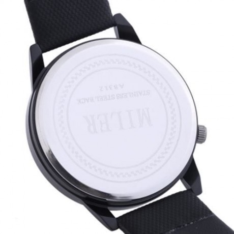 MILER 83125 UNISEX QUARTZ WATCH LEATHER BAND LUMINOUS POINTER DAILY WATER RESISTANCE WRIST