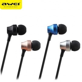 AWEI ES910I 3.5MM PLUG STEREO MUSIC DEEP BASS IN-EAR EARPHONES HEADPHONES (BLUE)