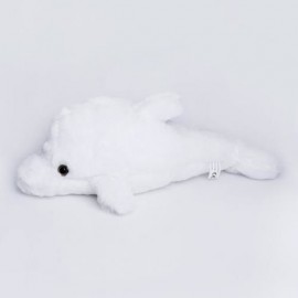 STUFFED CUTE FLASHING DOLPHIN PLUSH DOLL TOY BIRTHDAY CHRISTMAS GIFT FOR BABY (WHITE)
