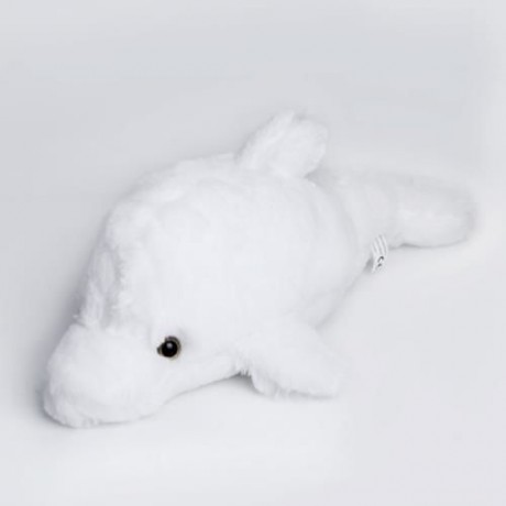 STUFFED CUTE FLASHING DOLPHIN PLUSH DOLL TOY BIRTHDAY CHRISTMAS GIFT FOR BABY (WHITE)