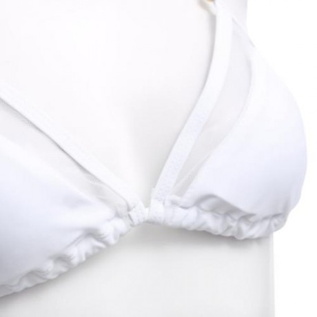 TWO-PIECE SEXY UNIQUE GRENADINE BIKINI SUIT (WHITE)