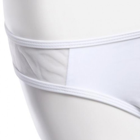 TWO-PIECE SEXY UNIQUE GRENADINE BIKINI SUIT (WHITE)