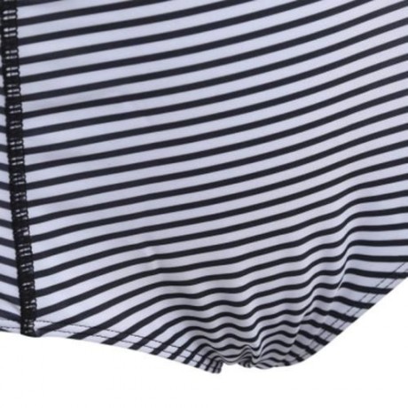 CUTE WOMEN SEPARATED HIGH WAIST BIKINI SET STRIPE PATTERN BATHING SUIT (STRIP PATTERN)