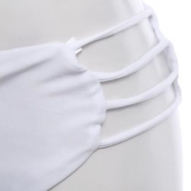 FEMALE SWIMMING SEXY HEART SHAPE THONG BEACH BATHING PANTS (WHITE)