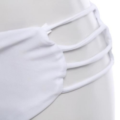 FEMALE SWIMMING SEXY HEART SHAPE THONG BEACH BATHING PANTS (WHITE)