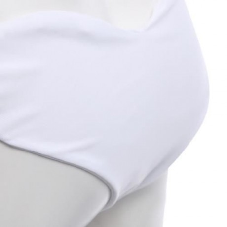 FEMALE SWIMMING SEXY HEART SHAPE THONG BEACH BATHING PANTS (WHITE)