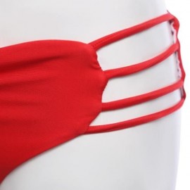 FEMALE SWIMMING SEXY HEART SHAPE THONG BEACH BATHING PANTS (RED)