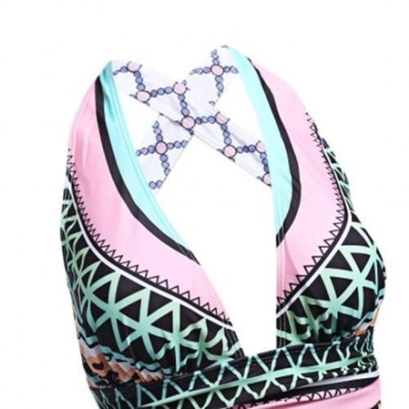 SEXY BACKLESS SIAMESED SWIMWEAR SWIMSUIT BIKINI (COLORMIX)