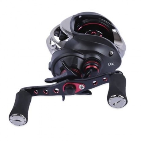 FISHDROPS 17   1BB LEFT RIGHT HAND GUN SHAPE FISHING BAITCASTING REEL (BLACK)