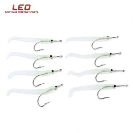LEO FISHING TRANSPARENT ARTIFICIAL LUMINOUS LURE CRANKBAIT BAIT WITH HOOK (GREEN)