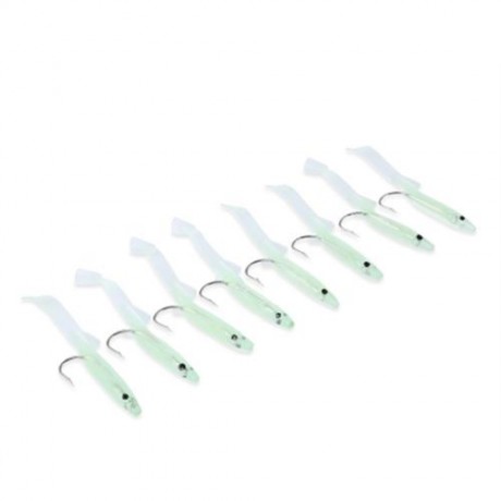 LEO FISHING TRANSPARENT ARTIFICIAL LUMINOUS LURE CRANKBAIT BAIT WITH HOOK (GREEN)