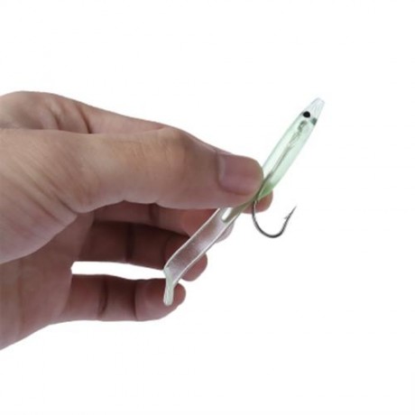 LEO FISHING TRANSPARENT ARTIFICIAL LUMINOUS LURE CRANKBAIT BAIT WITH HOOK (GREEN)