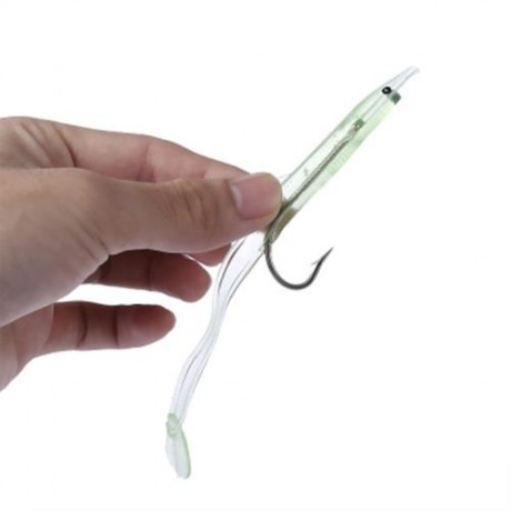 LEO FISHING TRANSPARENT ARTIFICIAL LUMINOUS LURE CRANKBAIT BAIT WITH HOOK (GREEN)