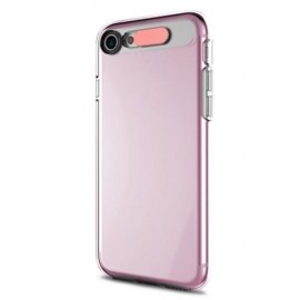 ROCK LIGHT TUBE SERIES LED FLASH TRANSPARENT PROTECTIVE CASE SKIN FOR IPHONE 7 (PINK)
