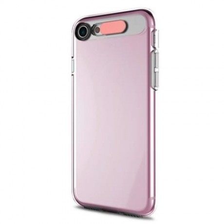 ROCK LIGHT TUBE SERIES LED FLASH TRANSPARENT PROTECTIVE CASE SKIN FOR IPHONE 7 (PINK)
