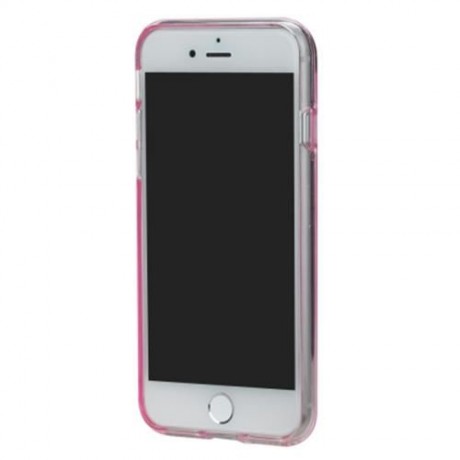 ROCK LIGHT TUBE SERIES LED FLASH TRANSPARENT PROTECTIVE CASE SKIN FOR IPHONE 7 (PINK)