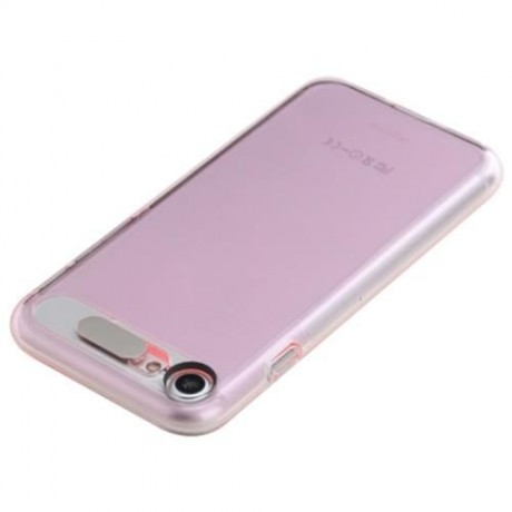 ROCK LIGHT TUBE SERIES LED FLASH TRANSPARENT PROTECTIVE CASE SKIN FOR IPHONE 7 (PINK)
