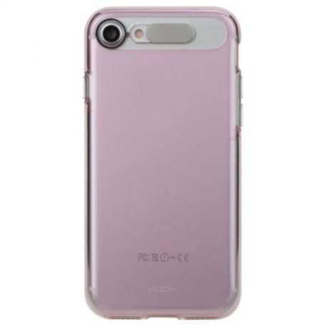 ROCK LIGHT TUBE SERIES LED FLASH TRANSPARENT PROTECTIVE CASE SKIN FOR IPHONE 7 (PINK)