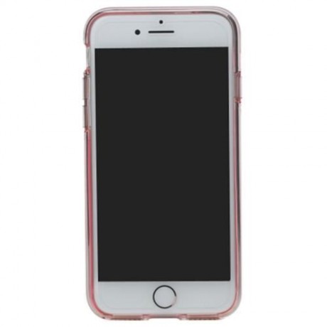 ROCK LIGHT TUBE SERIES LED FLASH TRANSPARENT PROTECTIVE CASE SKIN FOR IPHONE 7 (PINK)