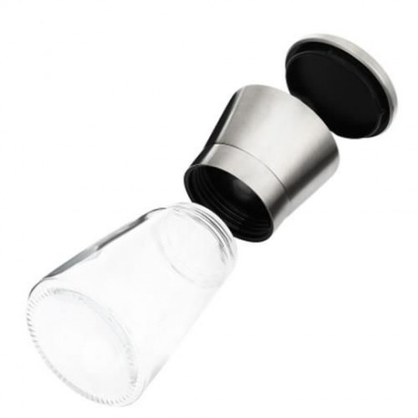 2PCS STAINLESS STEEL MANUAL SALT PEPPER MILL GRINDER KITCHEN TOOL FOR RESTAURANT HOME (TRA