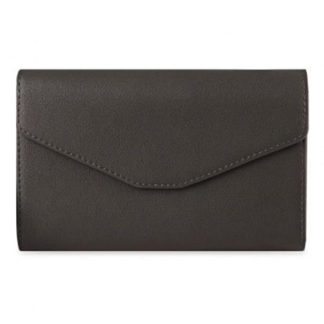 GUAPABIEN TRENDY PURE COLOR PU ENVELOPE CLUTCH FOR WOMEN (DARK COFFEE)