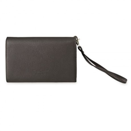 GUAPABIEN TRENDY PURE COLOR PU ENVELOPE CLUTCH FOR WOMEN (DARK COFFEE)