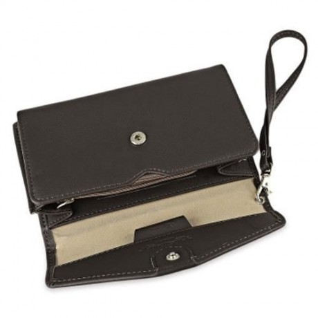 GUAPABIEN TRENDY PURE COLOR PU ENVELOPE CLUTCH FOR WOMEN (DARK COFFEE)