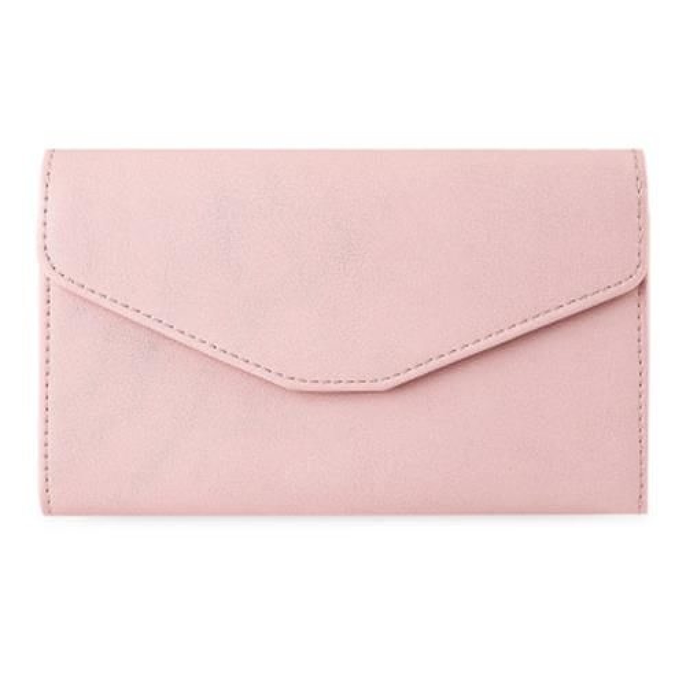 GUAPABIEN TRENDY PURE COLOR PU ENVELOPE CLUTCH FOR WOMEN (PINK)