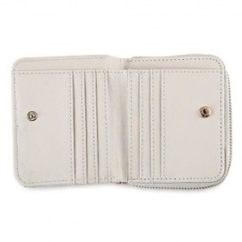 SIMPLE ZIP AROUND MINI PURSE FOR WOMEN (WHITE)