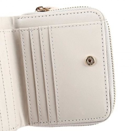 SIMPLE ZIP AROUND MINI PURSE FOR WOMEN (WHITE)