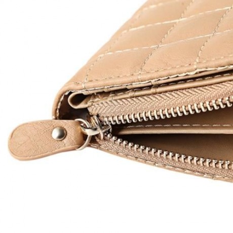 SIMPLE ZIP AROUND MINI PURSE FOR WOMEN (APRICOT)