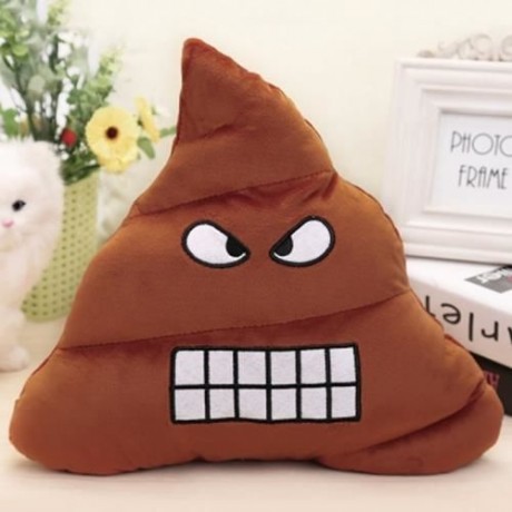 CUTE POOP EXPRESSION GRINNING EMOTICON PILLOW STUFFED PLUSH TOY HOME DECORATION CHRISTMAS 
