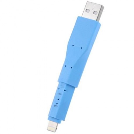 STYLISH TOUCH PEN 8 PIN USB DATA TRANSFER CHARGING CABLE CORD (BLUE)