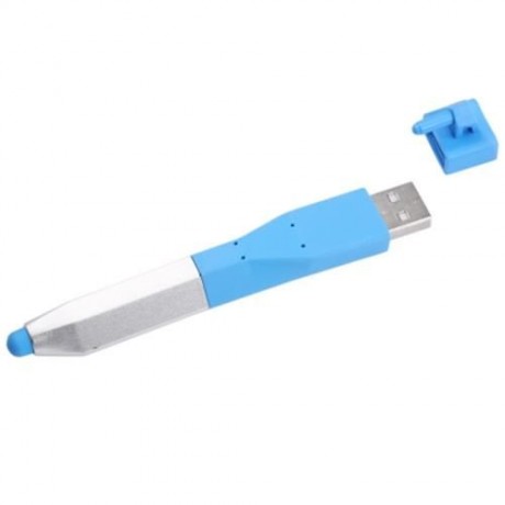 STYLISH TOUCH PEN 8 PIN USB DATA TRANSFER CHARGING CABLE CORD (BLUE)