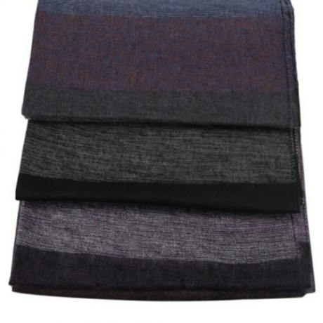 OVERSIZE STRIPE PRINT MALE WARM SCARF (PURPLE)