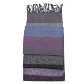 OVERSIZE STRIPE PRINT MALE WARM SCARF (CADETBLUE)