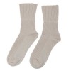 CASUAL PURE COLOR TURN DOWN LADIES ELASTIC BAND SOCKS (BEIGE)