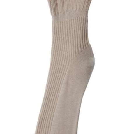 CASUAL PURE COLOR TURN DOWN LADIES ELASTIC BAND SOCKS (BEIGE)