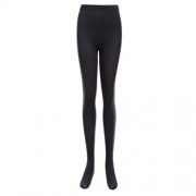 STYLISH HIGH WAIST PURE COLOR SHEATH WOMEN WARM BOTTOM PANTS (DEEP GRAY)