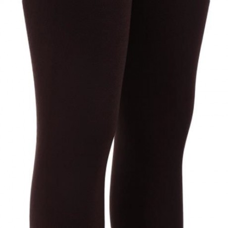 STYLISH HIGH WAIST PURE COLOR SHEATH WOMEN WARM BOTTOM PANTS (COFFEE)