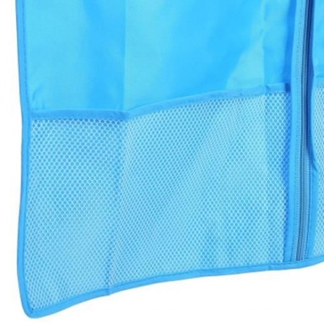 FOLDABLE HANGING GARMENT COVER CASE DUST-PROOF STORAGE BAG PROTECTOR (BLUE)