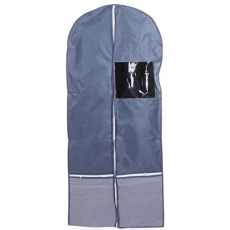 FOLDABLE WARDROBE HANGING GARMENT COVER CASE DUST-PROOF STORAGE BAG PROTECTOR (DEEP GRAY)