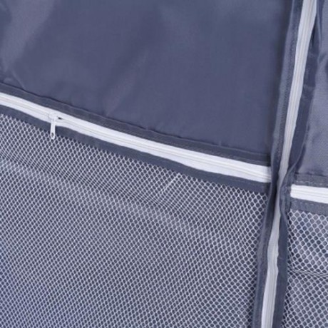 FOLDABLE WARDROBE HANGING GARMENT COVER CASE DUST-PROOF STORAGE BAG PROTECTOR (DEEP GRAY)