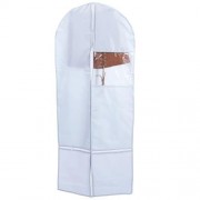 FOLDABLE WARDROBE HANGING GARMENT COVER CASE DUST-PROOF STORAGE BAG PROTECTOR (LIGHT GRAY)