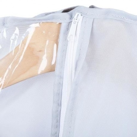 FOLDABLE WARDROBE HANGING GARMENT COVER CASE DUST-PROOF STORAGE BAG PROTECTOR (LIGHT GRAY)