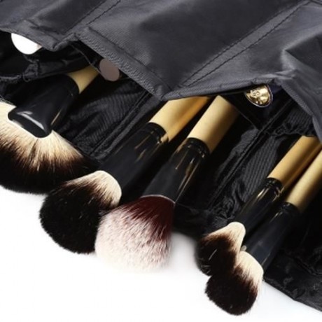 MULTIFUNCTIONAL COSMETIC STORAGE BAG MAKEUP CONTAINER (BLACK)
