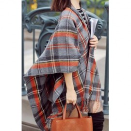CASUAL FRINGE DECORATED TARTAN PASHMINA FOR WOMEN (COLOR ASSORTED)