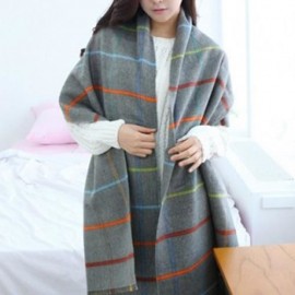 CHIC MULTICOLOR STRIPE PRINT SCARF FOR WOMEN (COLOR ASSORTED)