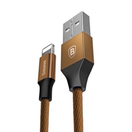 BASEUS YIVEN 8 PIN CHARGING SYNC DATA BRAIDED CABLE 1.2M FOR IPHONE (COFFEE)